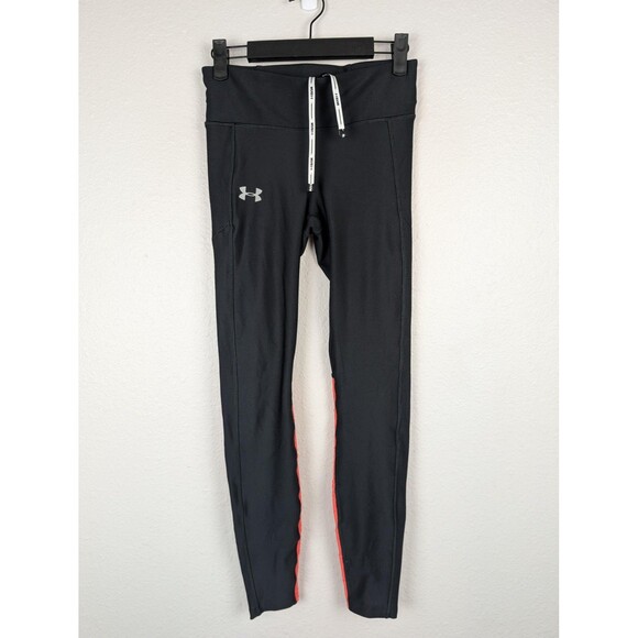 Under Armour Leggings Womens Small HeatGear Compression Pants Zip Pocket - Picture 1 of 8